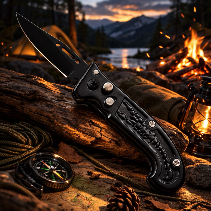 Canivete Uso Domestico Camping Pesca Compacto Abertura Rápida Clipe de Bolso Resistente em Oferta na Shopee