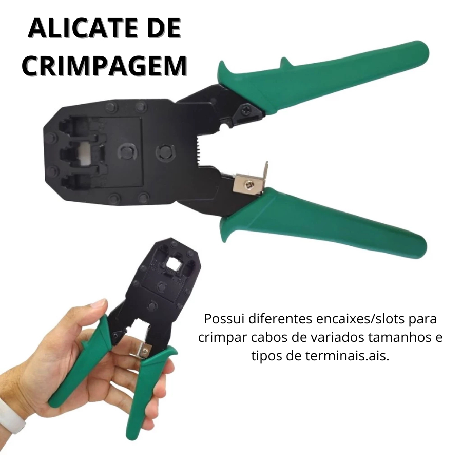 Kit de Ferramentas Para Manutenção de Rede Informática Internet Testador de Cabos Alicate de Crimpa — imagem 2 de 2