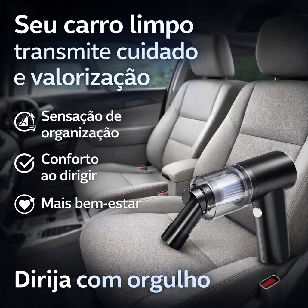 Aspirador Automotivo Portátil Recarregável Sem Fio Potente Mini Aspirador Carro Bivolt 5V