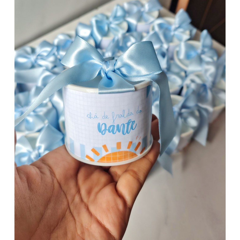 Kit mini tubolatas volta ao sol personalizadas 5x6 - chá de bebê, chá revelação, lembrancinhas maternidade aniversário