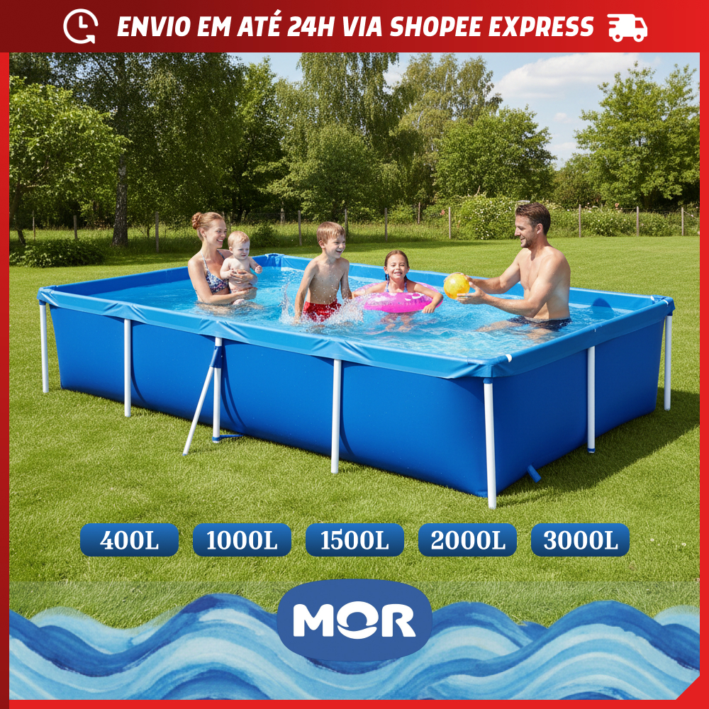 Piscina Infantil Juvenil Mor 400L 1000L 2000L 1500L 3000L Estruturada Desmontável Praia Lazer