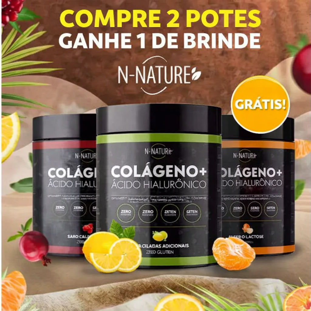 Kit 3 Pote Colageno + Ácido Hialuronico 216g Mega Oferta + Frete Gratis