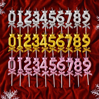 Vela de Aniversário Número Coroa para Bolo com Laço em Oferta na Shopee