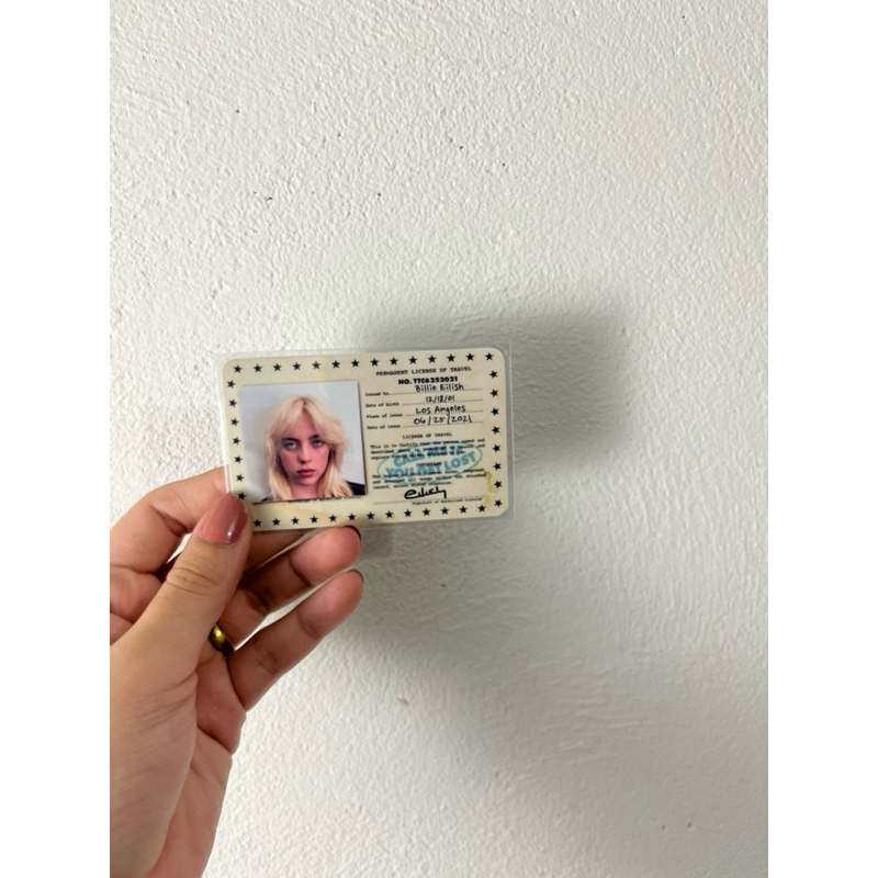 ID CARD - Carteirinha Billie Eilish