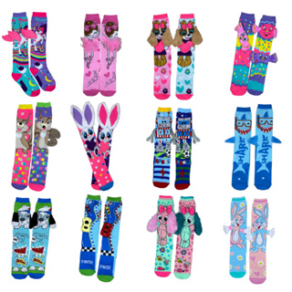 Meias infantis com estampa de desenho animado 3D, design fofo, tamanhos 25-35. em Oferta na Shopee