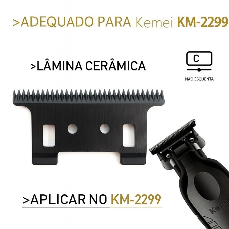Lamina de Ceramica para máquina kemei 2299 Lamina de Ceramica para máquina babyliss skeleton