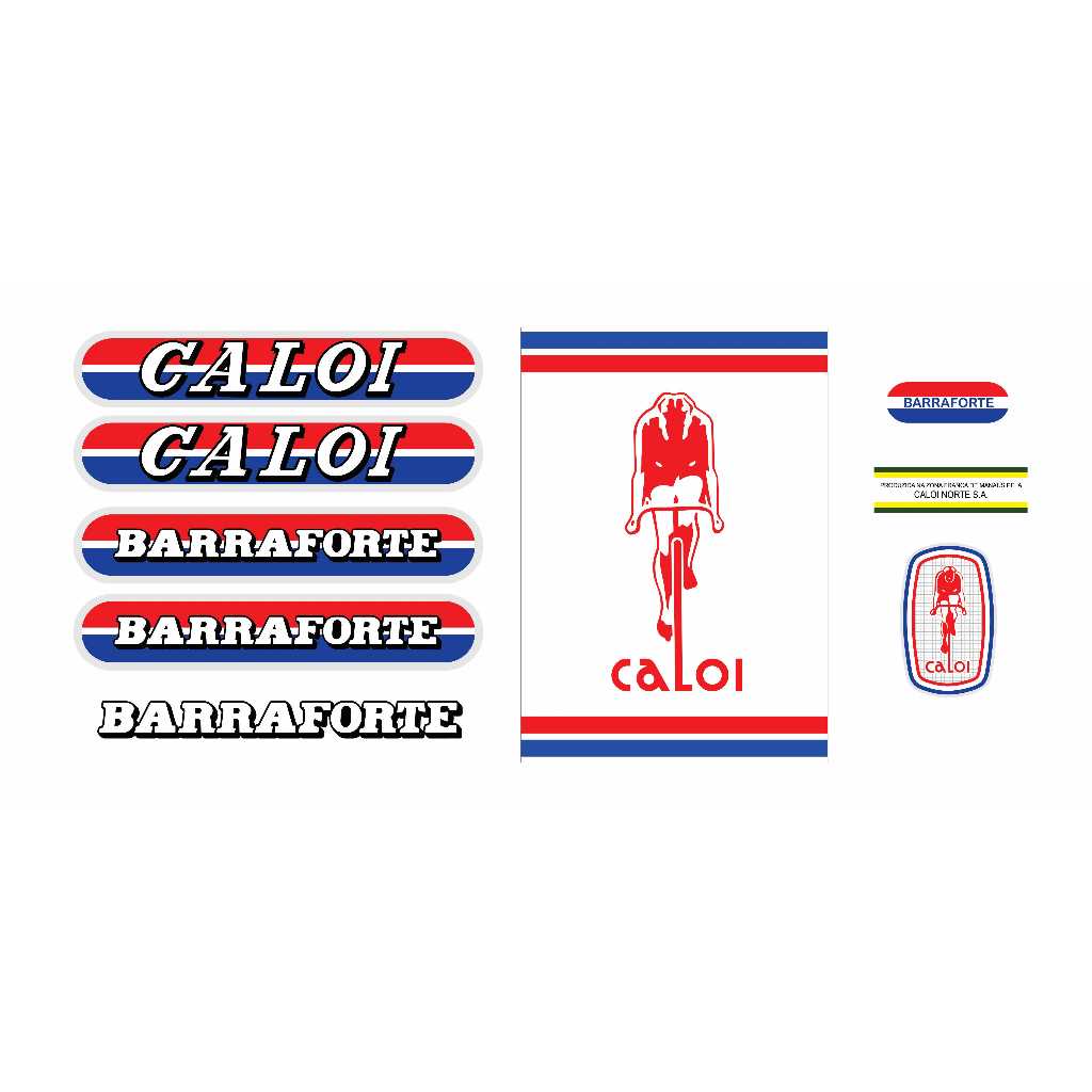 Adesivos Bicicleta Caloi Barra Forte 1977