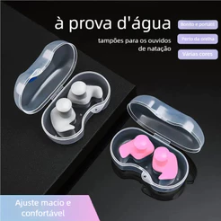 Protetor de Ouvido Silicone Flexível - Tampão Auricular Natação Adulto e Infantil