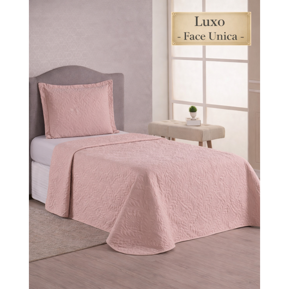 Kit Colçha Cobre Leito Luxo Matelado Solteiro - Luxo e Aconchego! em Oferta na Shopee