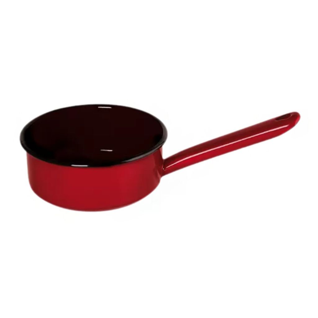 Panela Papeiro Esmaltada Vermelho 1,1l Indução, Gás, Á Lenha