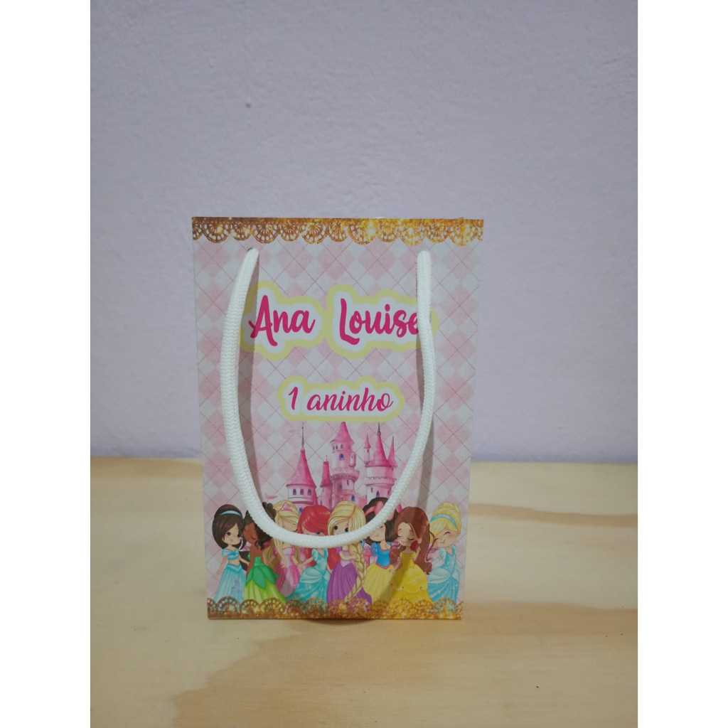 Sacolinha Personalizada PRINCESAS CUTE DESMONTADA/ Lembrancinha FestaI Infantil/ Sacola Surpresa Pra Festa