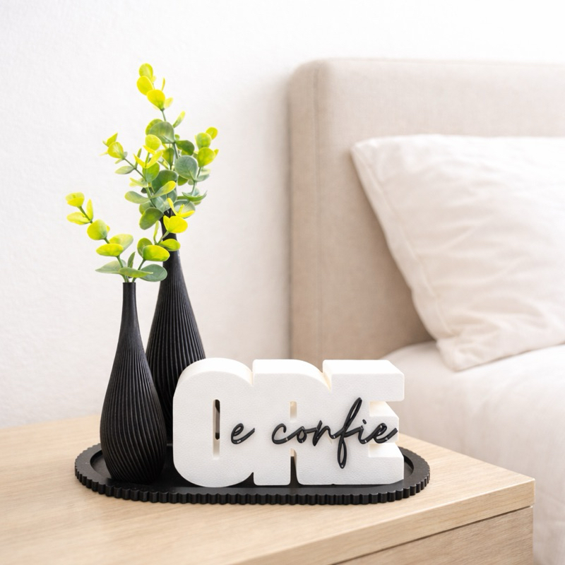 KIT DECORAÇÃO MODERNA PALAVRA ORE- 2 VASOS+BANDEIJA+LETREIRO+PLANTAS ARTIFICIAIS PARA SALA,QUARTO E ESCRITORIO em Oferta na Shopee