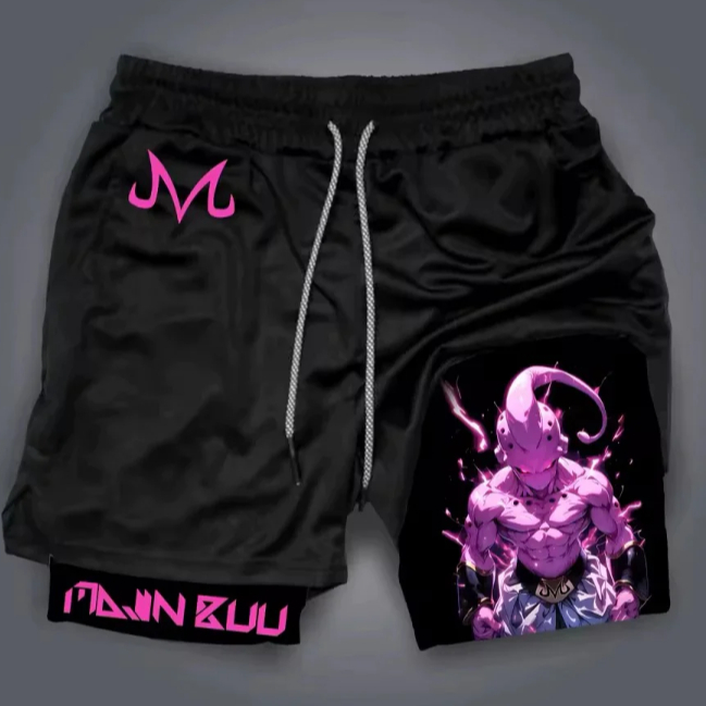 Short 2 em 1 Compressao Academia Majin Boo Dbz Dragon Ball Anime Gym Bodybuilder em Oferta na Shopee