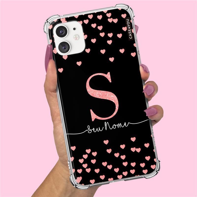Capa Capinha Para Redmi Note 10 Note 11 Note 12 Note 13 Note 14 Note 15 Pro Plus Personalizada Corações Brilhantes 2