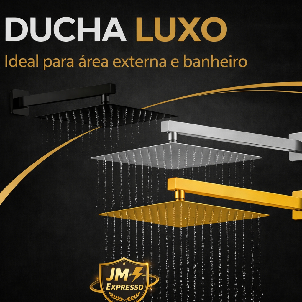 CHUVEIRO DUCHA 20x20 ARTICULADO/RETO