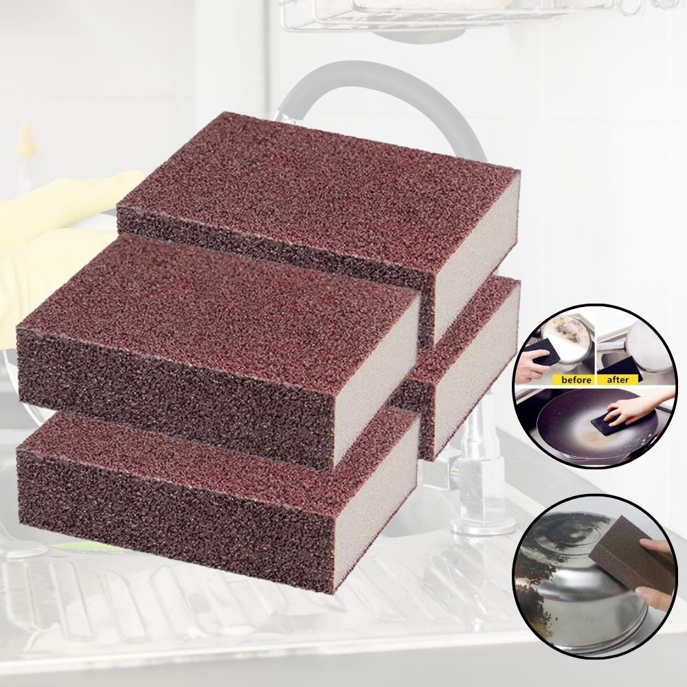 Imagem Kit 1/2/3/4 Peças Esponja Mágica Limpa Forno Panelas Inox Removedor Ferrugem Multiuso