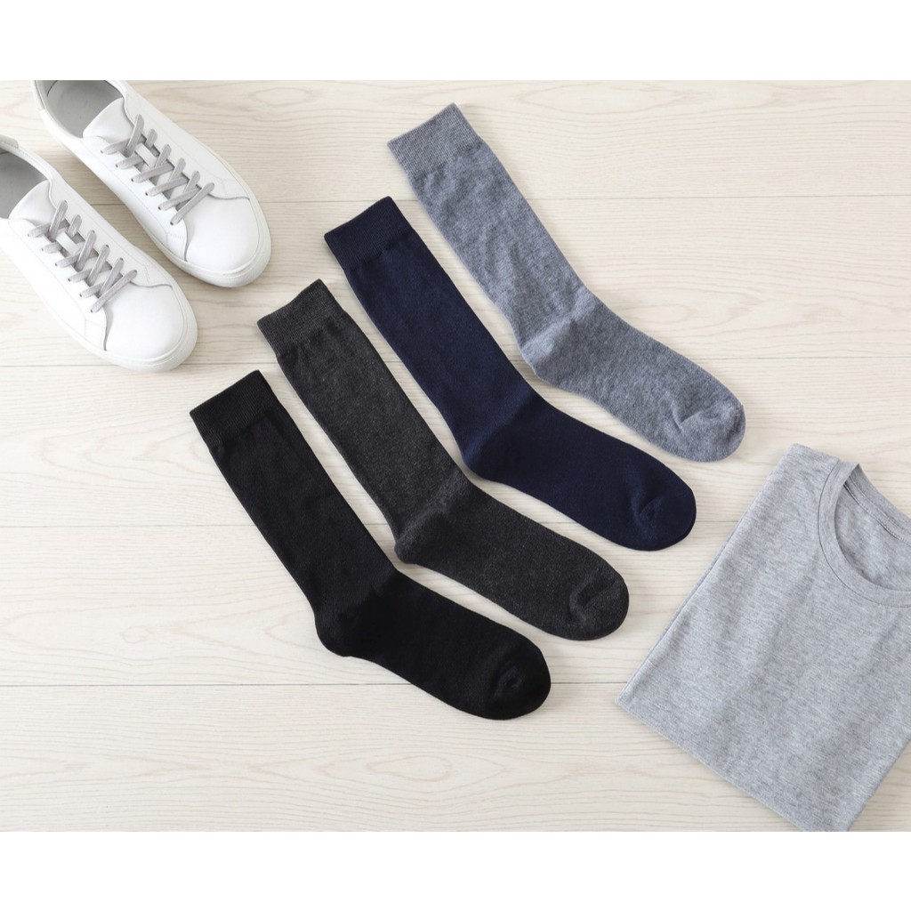 Kit 3/6/12 Pares Meias Masculinas Cano Médio Malha Macia Respirável Tamanho 37-44 em Oferta na Shopee