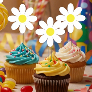 🌼 Topper para Docinho Margarida | Enfeite para Brigadeiro e Cupcake | Decoração de Festa Infantil