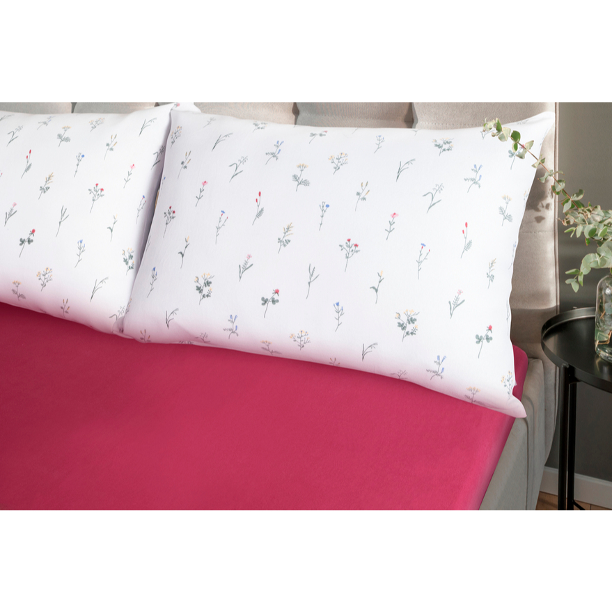 Jogo de Cama em Malha 100% algodão 3 Peças Linha CASA *** elástico em todo o lençol ***