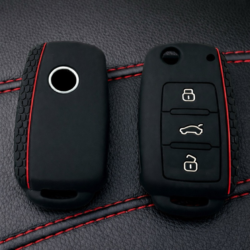 Capa Silicone Chave canivete Vw Volkswagen Up Jetta Fox Gol Voyage G5 G6 Polo 3 botões capinha em Oferta na Shopee