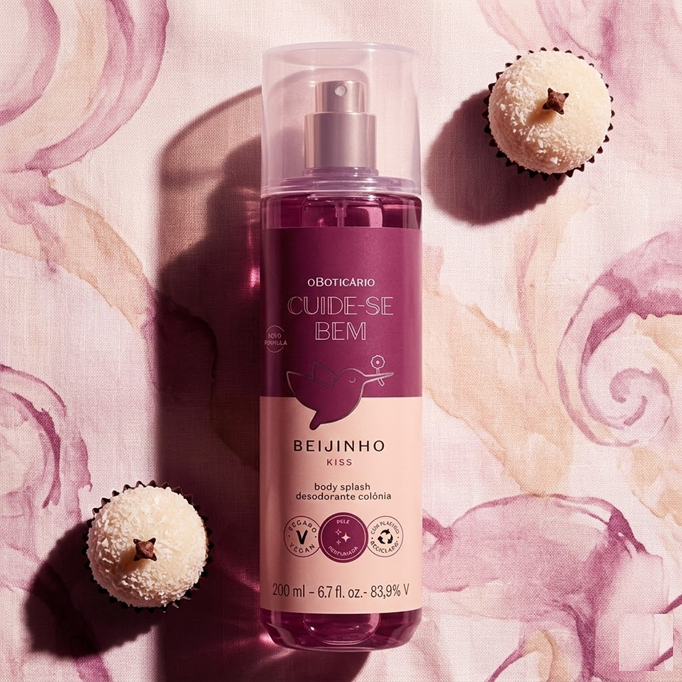 Body Splash Desodorante Colônia Cuide-se Bem Beijinho 200ml