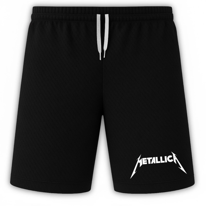 Bermudas Shorts Metallica Dry Fit Bandas de Rock Academia Treino Esportivo Masculino C/Bolsos em Oferta na Shopee