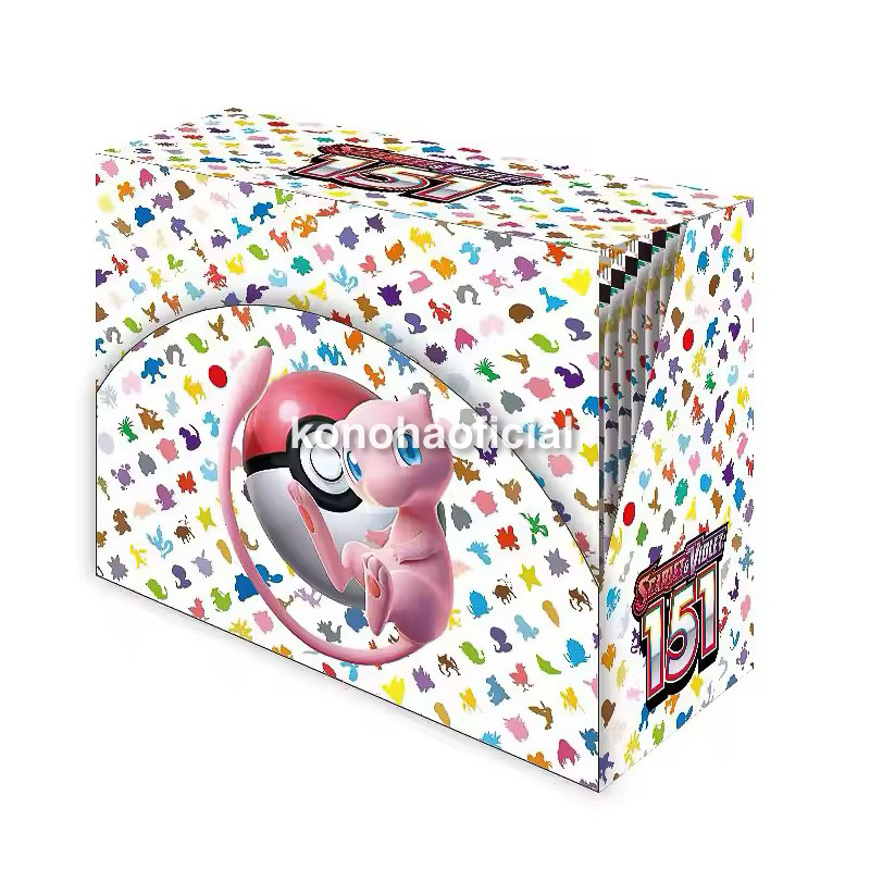 Box 360 Pcs Cartas Pokémon TCG Mew e Mewtwo Escarlate e Violeta Evoluções Prismáticas Booster Cartas Colecionáveis Raras