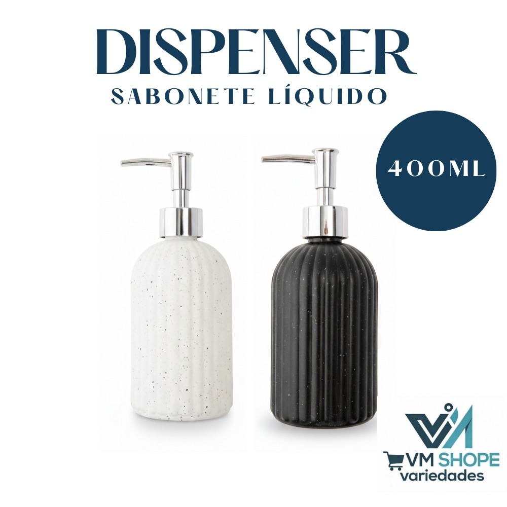 Dispenser Porta Sabonete Líquido Luxo Canelado 400ml
