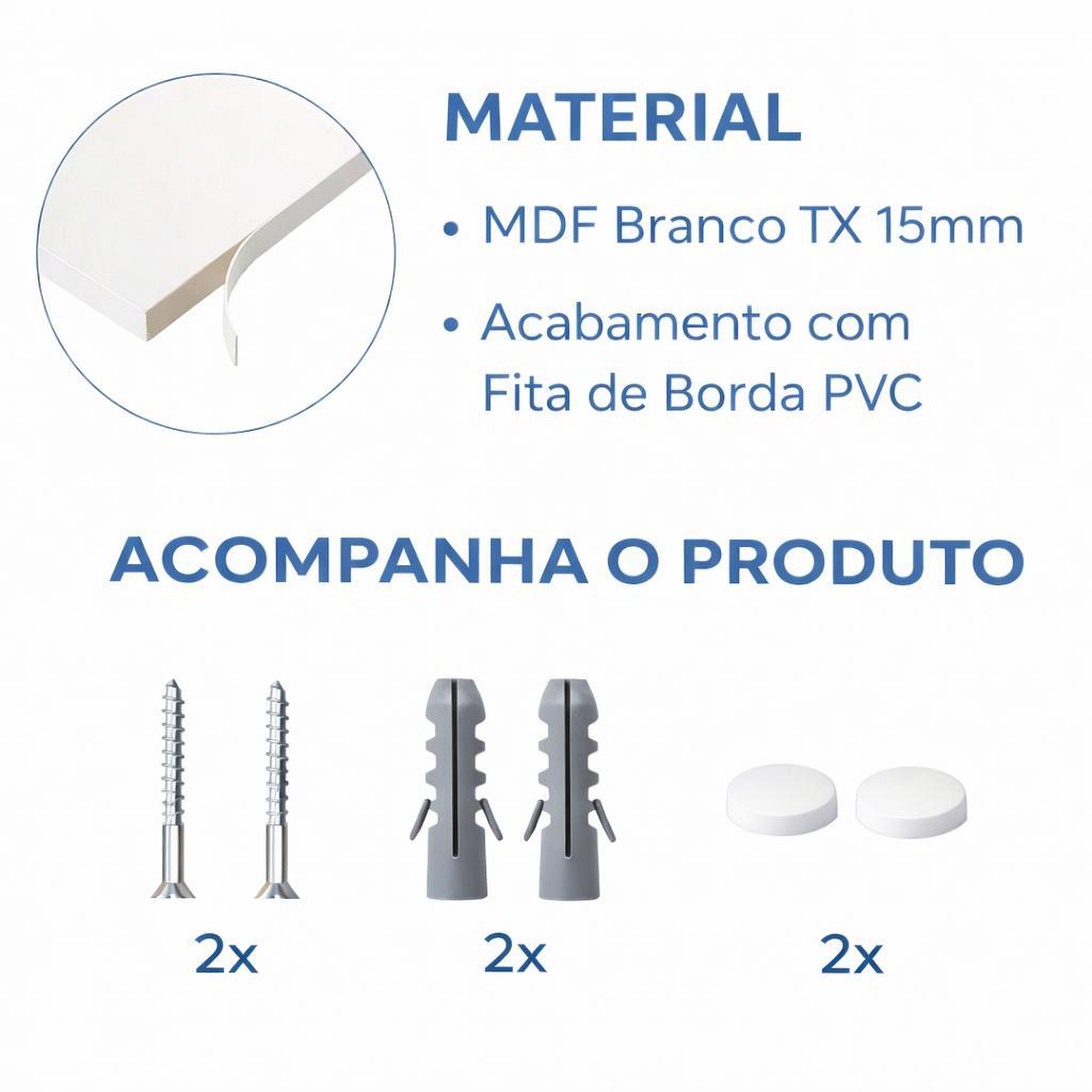 Porta Chaves Com Prateleiras 100% MDF — imagem 2 de 2