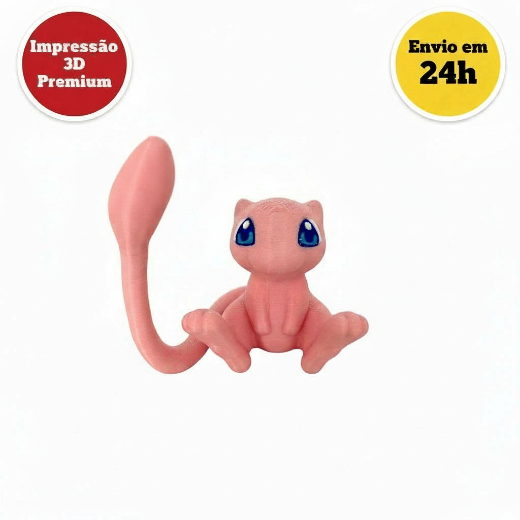 Action Figure Mew / Mewtwo Pokémon 3D Decorativo Colecionável Premium em Oferta na Shopee
