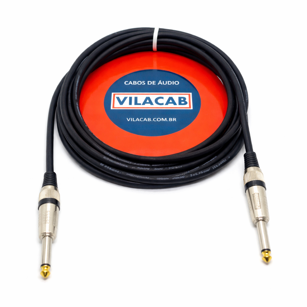 Cabo P10 P10 Mono 25 Metros Profissional Multi-uso Guitarra Baixo Teclado Áudio Som Caixas Acusticas em Oferta na Shopee