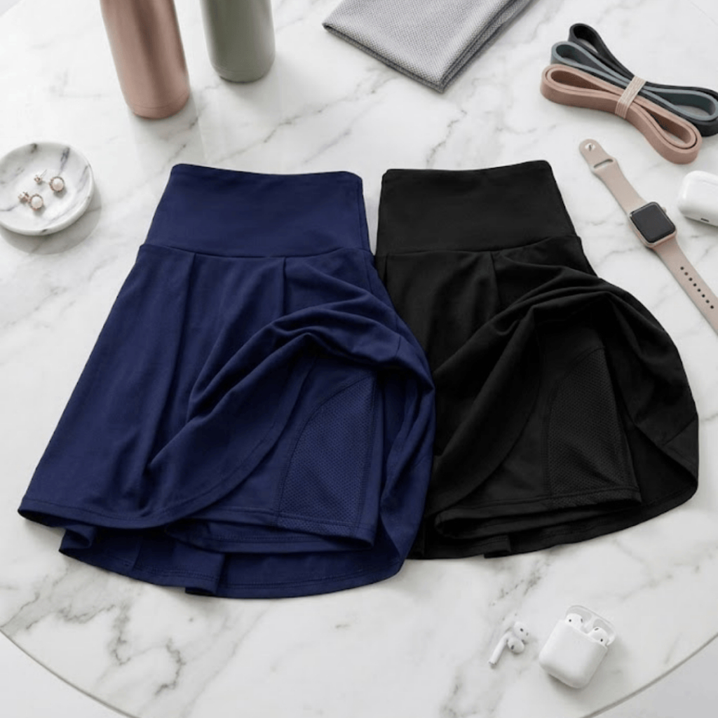 Kit 2 Shorts Saia Feminino Cós Alto com Short Embutido Saia Fitness Academia Conforto Moda Verão em Oferta na Shopee