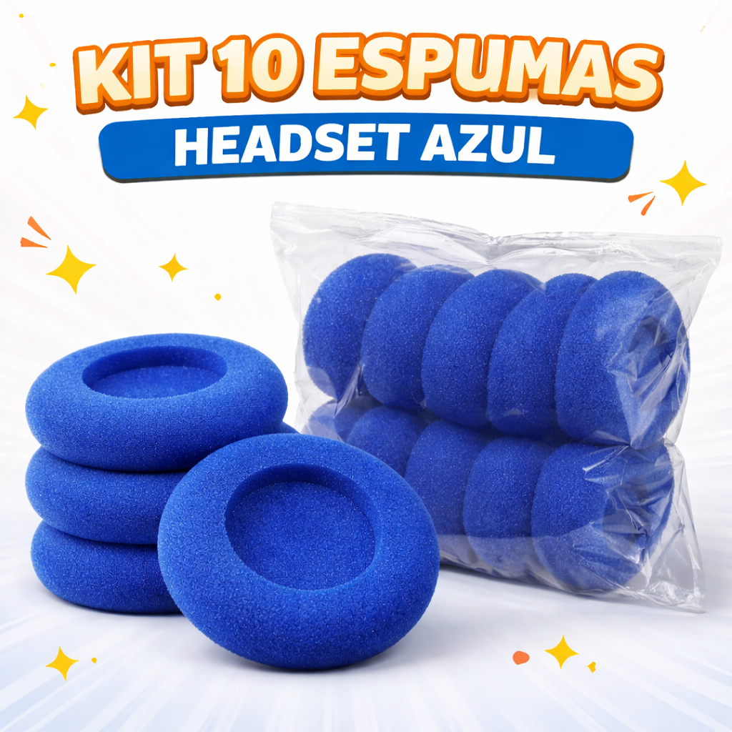 Espuma Para Headset Intelbras HSB50 CHS55 54mm Kit 10