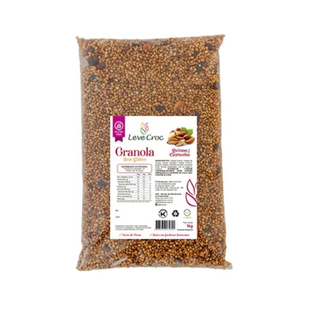 Granola Crocante Leve Croc Quinoa E Castanha Sem Glúten 1kg
