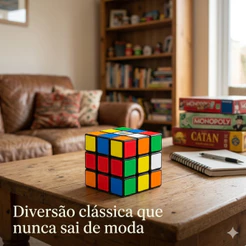 Cubo Mágico Brinquedo Interativo Para Crianças e Adultos Simples 3x3 Kit com 2 Unidades