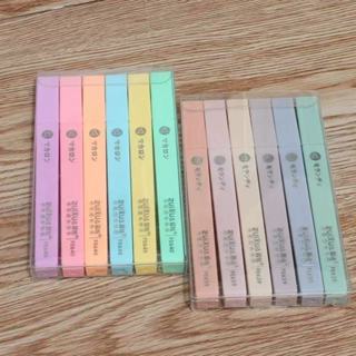 Kit 6 Cores PASTEL Protetor Olhos Marca texto Caneta Iluminador Quadrada Barato em Oferta na Shopee