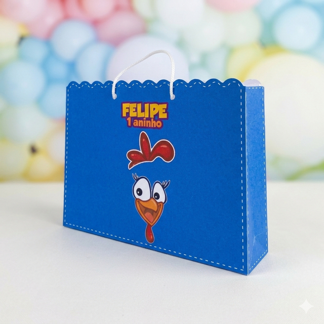 Sacolinha Personalizada Galinha pintadinha Lembrancinha Festa Infantil  Sacola Aniversário