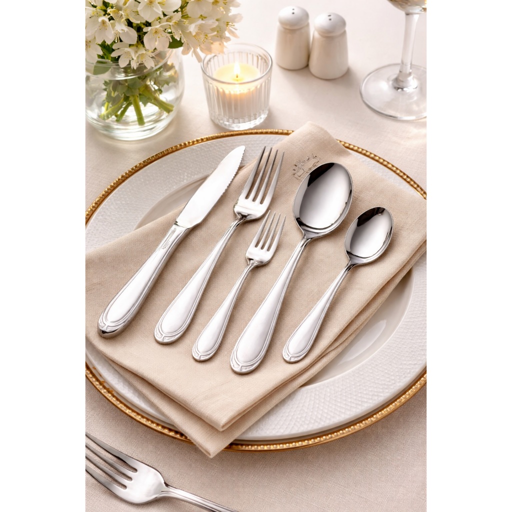 Faqueiro Biona Class Aço Inox 30 Peças Prata  Conjunto De Talheres Para 6 Pessoas