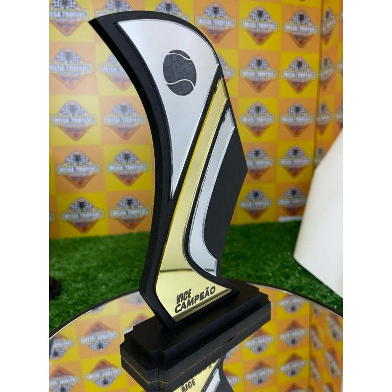 Troféu de campeão e vice campeão beach tennis padel motocross Velocross truco jogos diversos