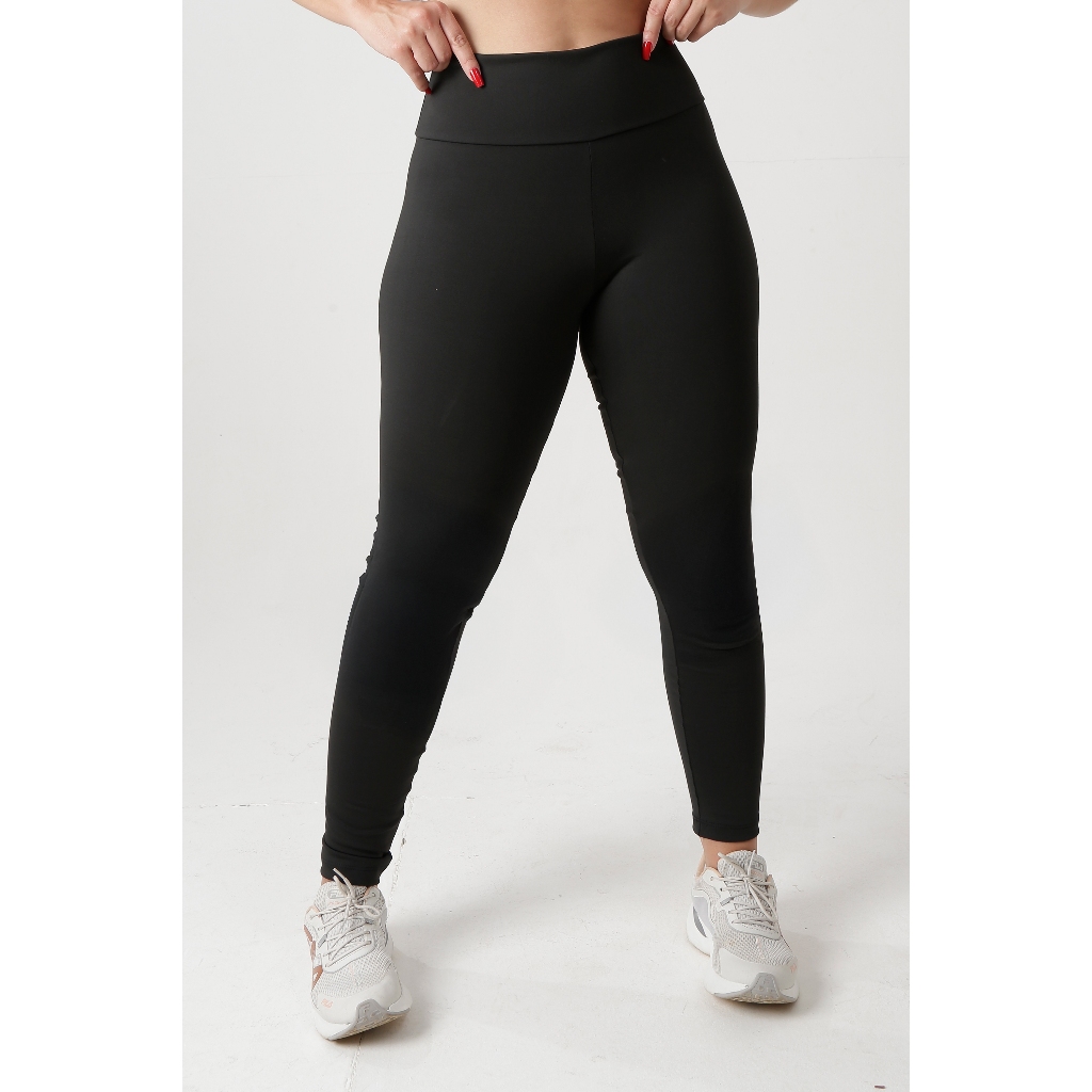 Calça Legging Feminina Academia Suplex Cintura Alta Zero Transparência Fitness Cós Alto Modeladora Alta Compressão 