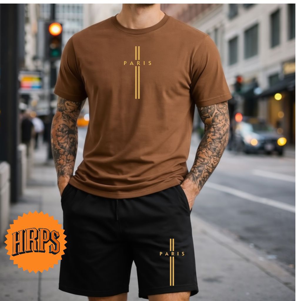 Conjunto masculino bermuda tactel e camiseta em algodão ideal para treinos academia dia dia esporte super confortável