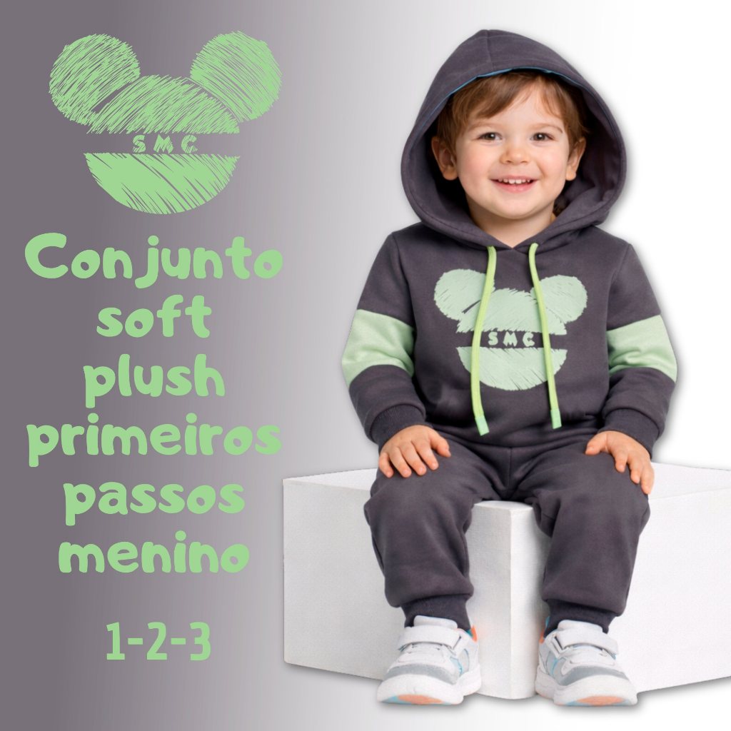 Conjunto Estiloso De Inverno Com Capuz Para Meninos Primeiros Passos - 9m a 2 anos em Oferta na Shopee