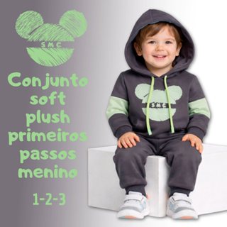Conjunto Estiloso De Inverno Com Capuz Para Meninos Primeiros Passos - 9m a 2 anos em Oferta na Shopee