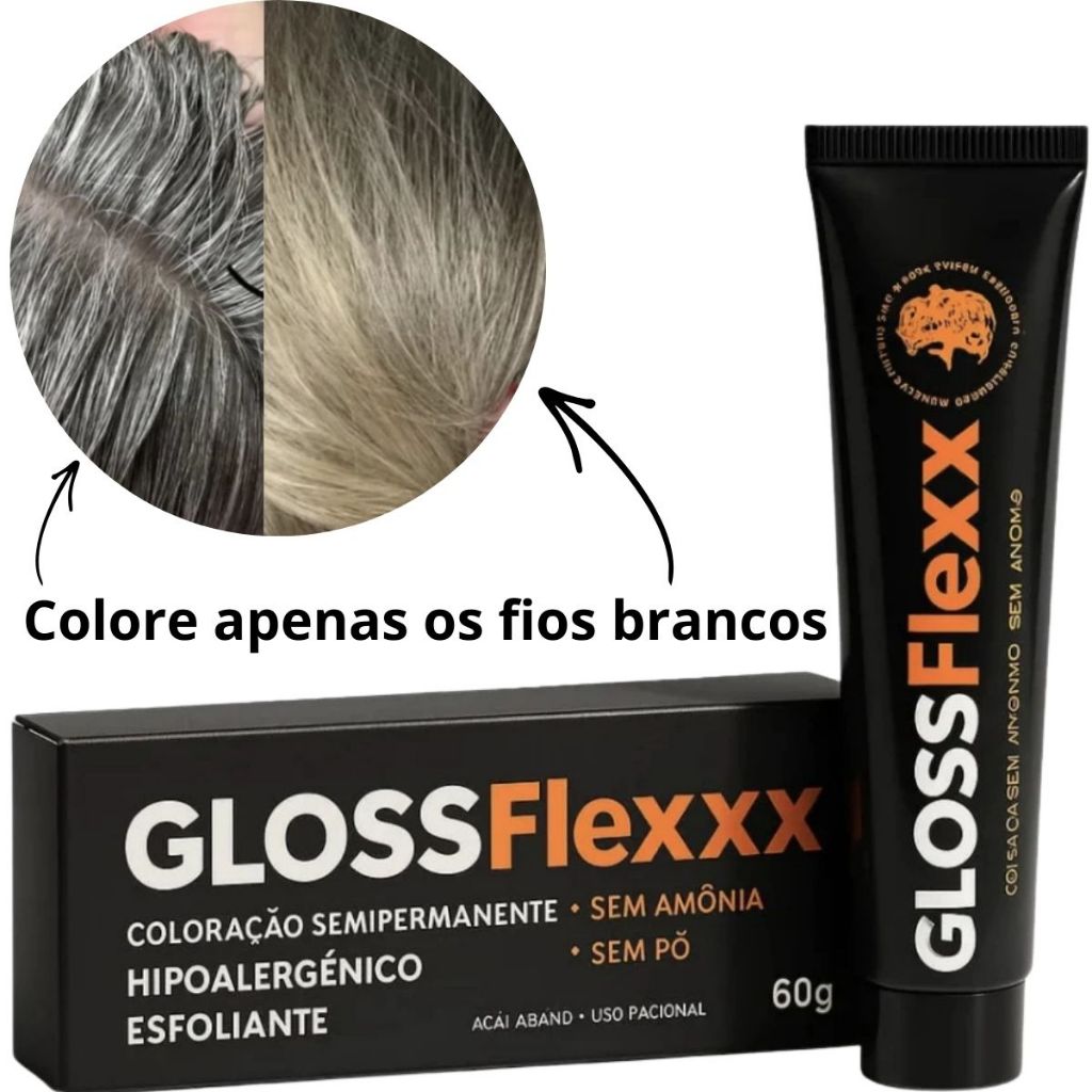 Coloração Gloss Express Flexxx Para Fios Brancos 60g Sem Tom