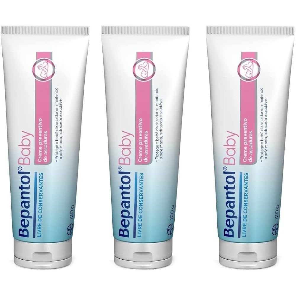 Kit 3 Bepantol Baby 120g cada Cremes Pomada de Assadura em Oferta na Shopee