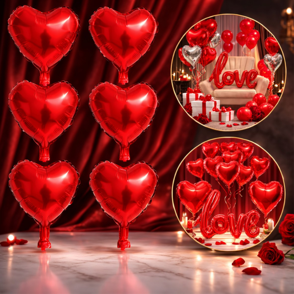 50 Mini Balão Metalizado Coração Vermelho 12cm 5 Polegadas Dia dos Namorados Casamento Dia das Mães Surpresa Romântica em Oferta na Shopee