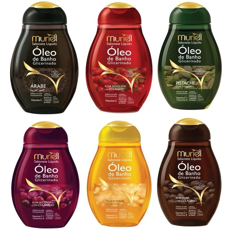 Óleo de Banho Muriel Glicerinado | 230ml | Hidratação Intensa