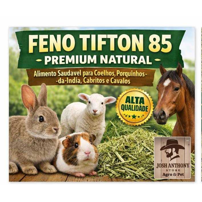 Feno Aroma Erva doce 1kg e 2 kg Natural Alimentação para Coelhos Porquinho-da-Índia e Ninhos.