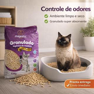 Granulado Higiênico de Madeira Biodegradável 2,5 Kg Para Pet Produto Natural Alta Absorção em Oferta na Shopee