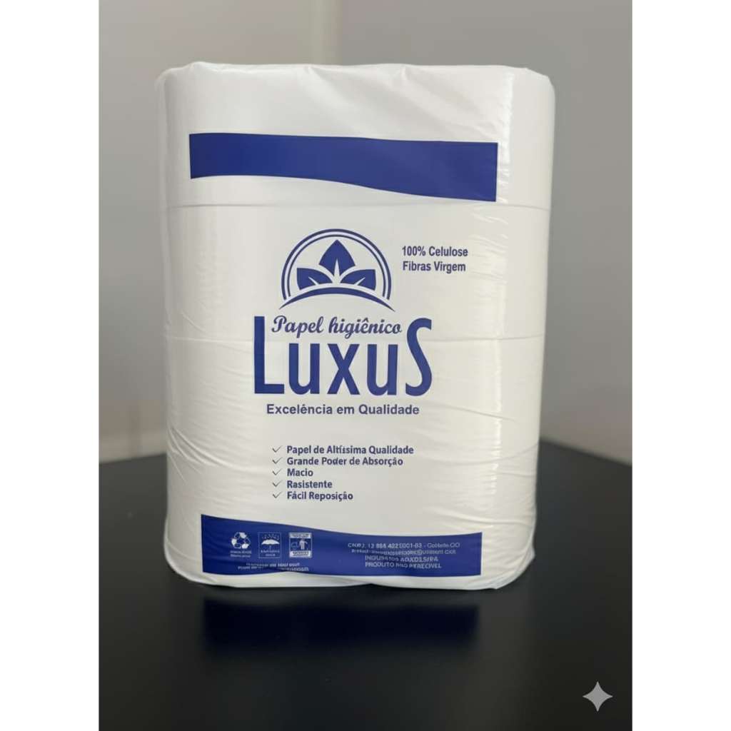 Papel higiênico 300grs Rolão 8 rolos grandes P/ Casa, Comércio e Industria 100% Celulose.